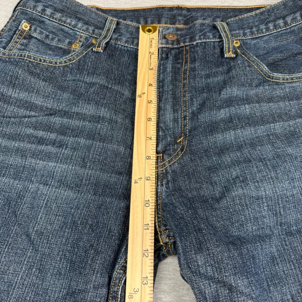 Levis 569 Loose Straight Leg Jeans Mens 34x36 Blue Denim Dark Wash 00569-0041